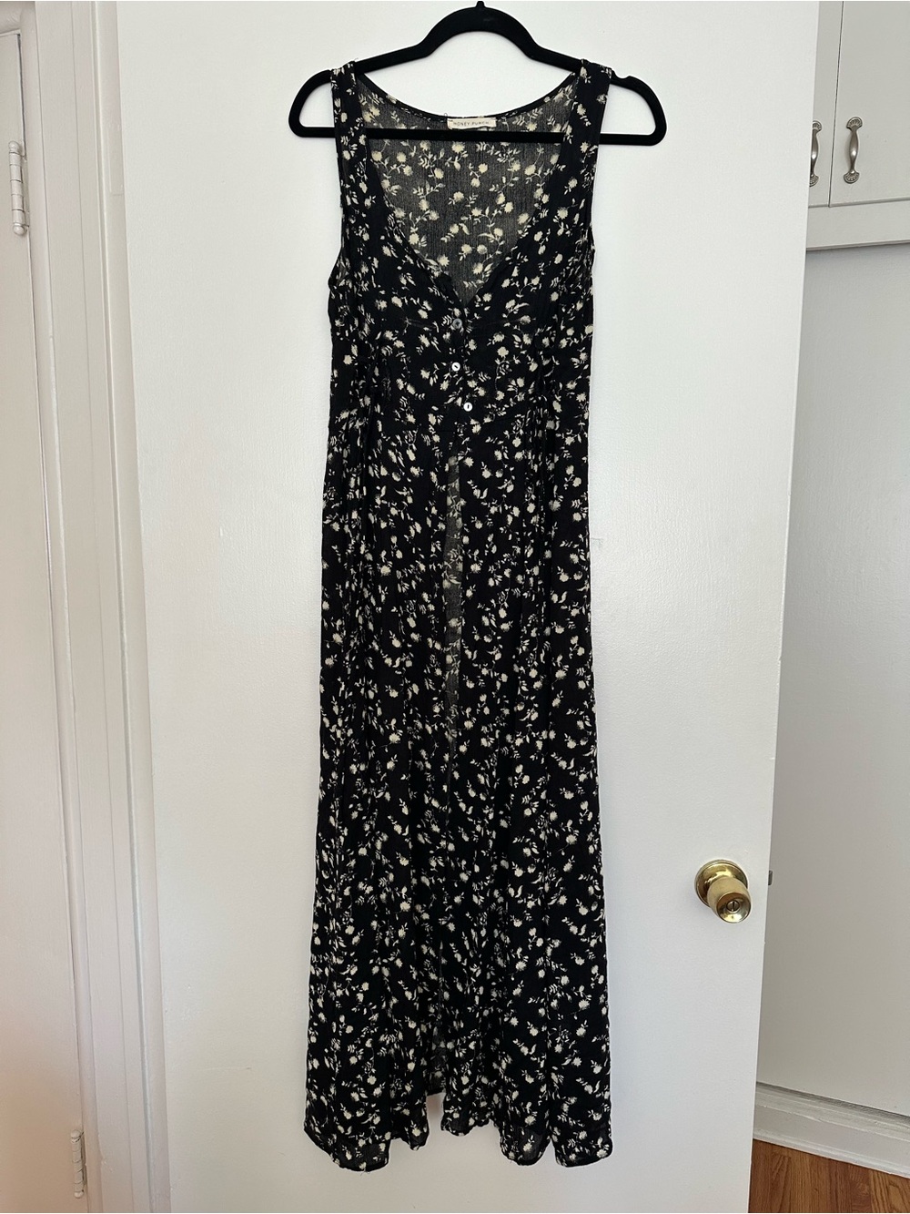 Black Floral Maxi Top.